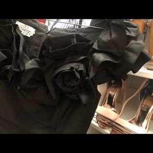 Rickie Freeman Teri Jon Silk Ruffle Dress